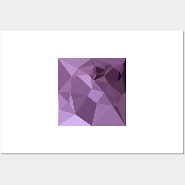 African Violet Abstract Low Polygon Background Wall Art by retrovectors